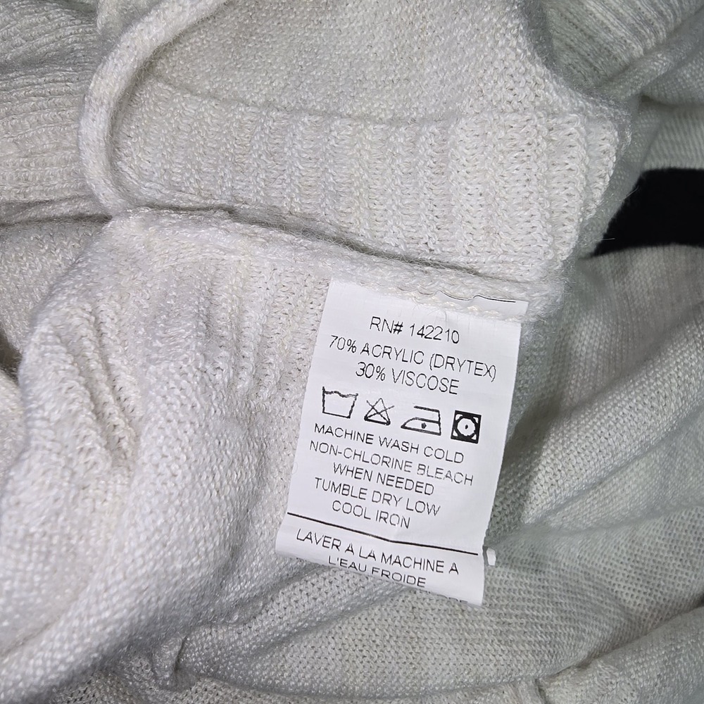 Mersea Womens Catalina V-Neck Travel Sweater One Size Heathered Gray Split Side - Picture 10 of 10
